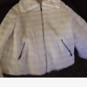 White fur coat